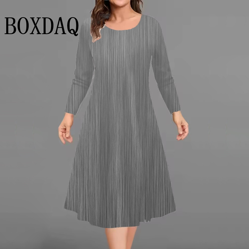 Street Fashion Plus Size - Moda feminina vestidos outono inverno manga