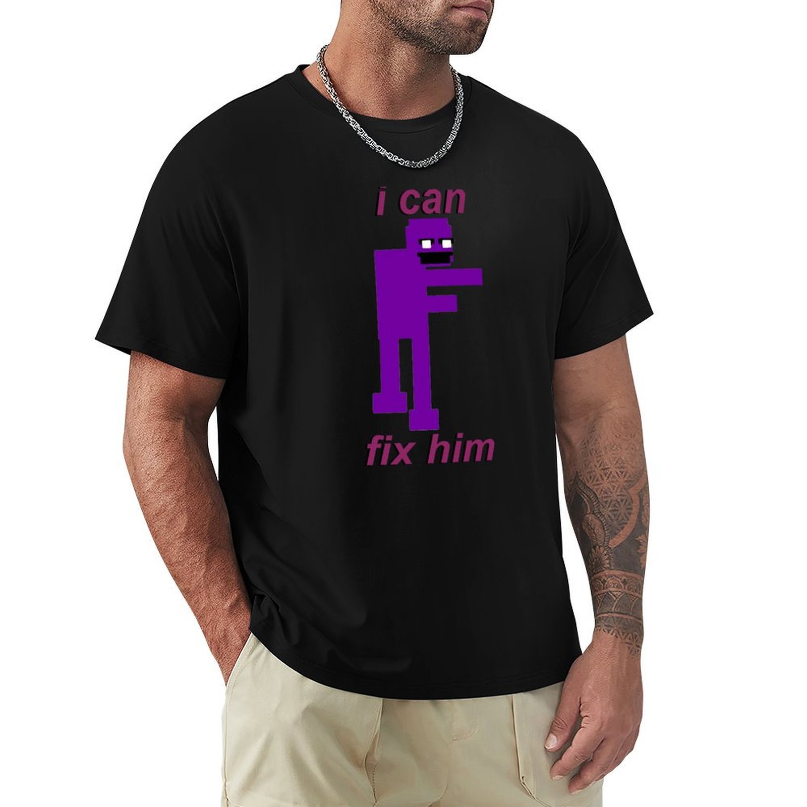 Street Fashion For Short Guys - Camiseta Purple Guy I can fix