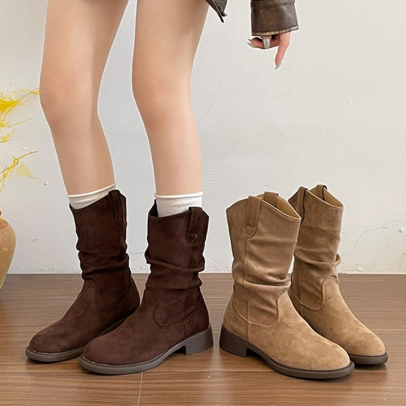 Street Fashion Rome - Botas Femininas Vintage de Salto Grosso