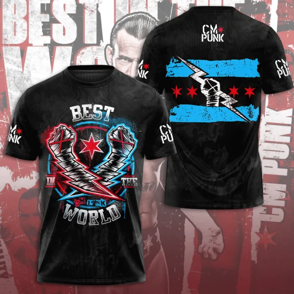 Street Fashion For Short Guys - Camiseta CM Punk com Estampa 3D,