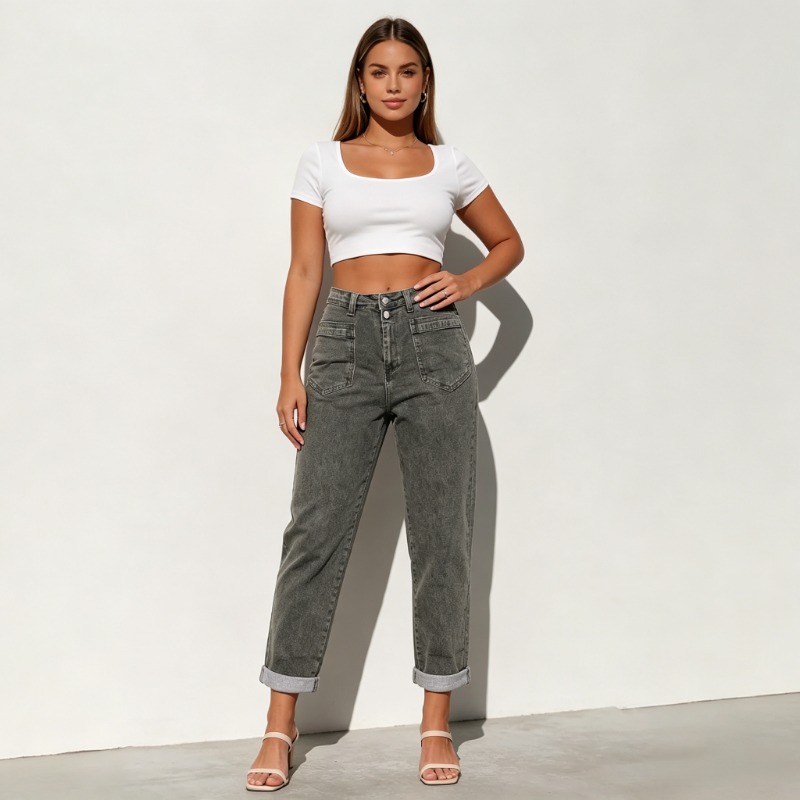Calças Jeans Flare Retro para  - Street Fashion Plus Size avaliação e preço