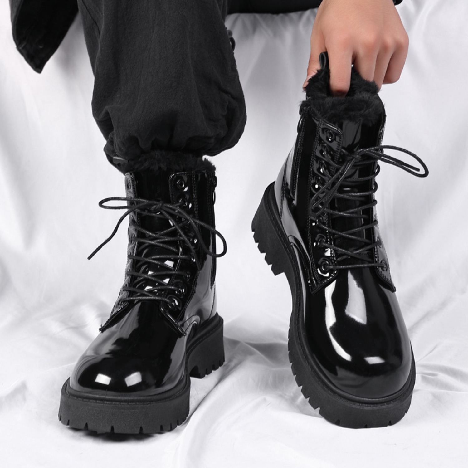 Botas masculinas de cano alto, - Street Fashion Plus Size avaliação e preço