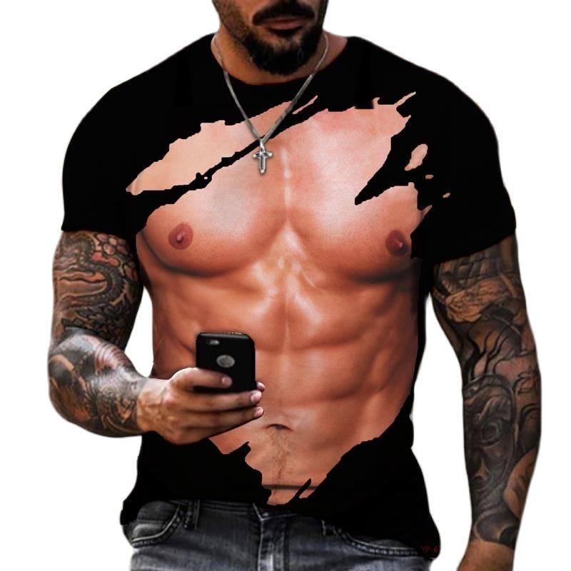 Verão moda masculina 3d impres - Street Fashion For Short Guys avaliação e preço