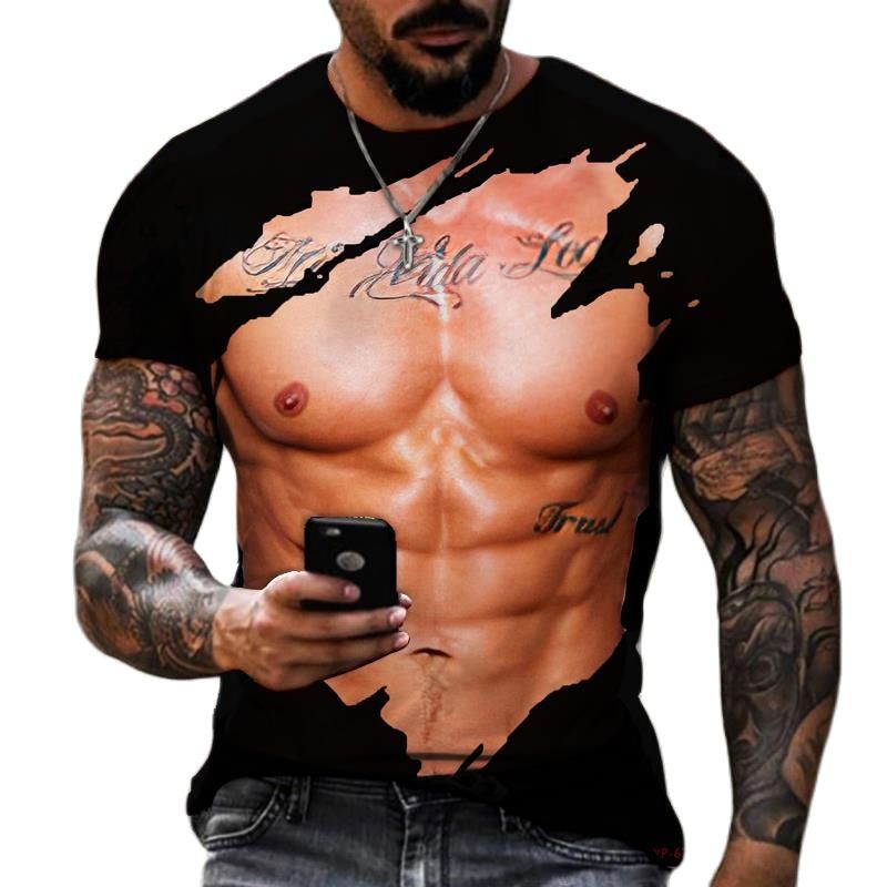 Verão moda masculina 3d impres - Street Fashion For Short Guys avaliação e preço