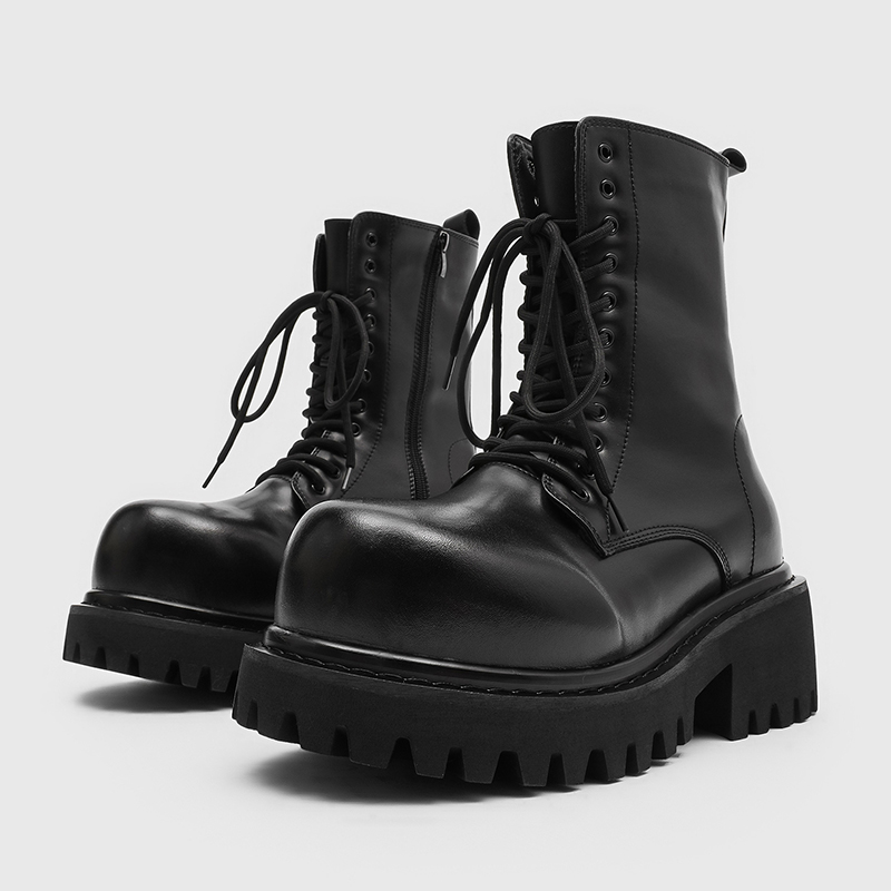 Botas de Couro de Cano Alto pa - Street Fashion Plus Size avaliação e preço