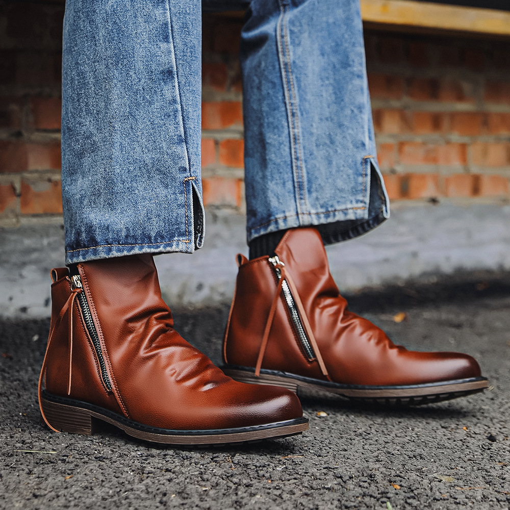 Botas Masculinas de Couro Genu - Street Fashion Plus Size avaliação e preço
