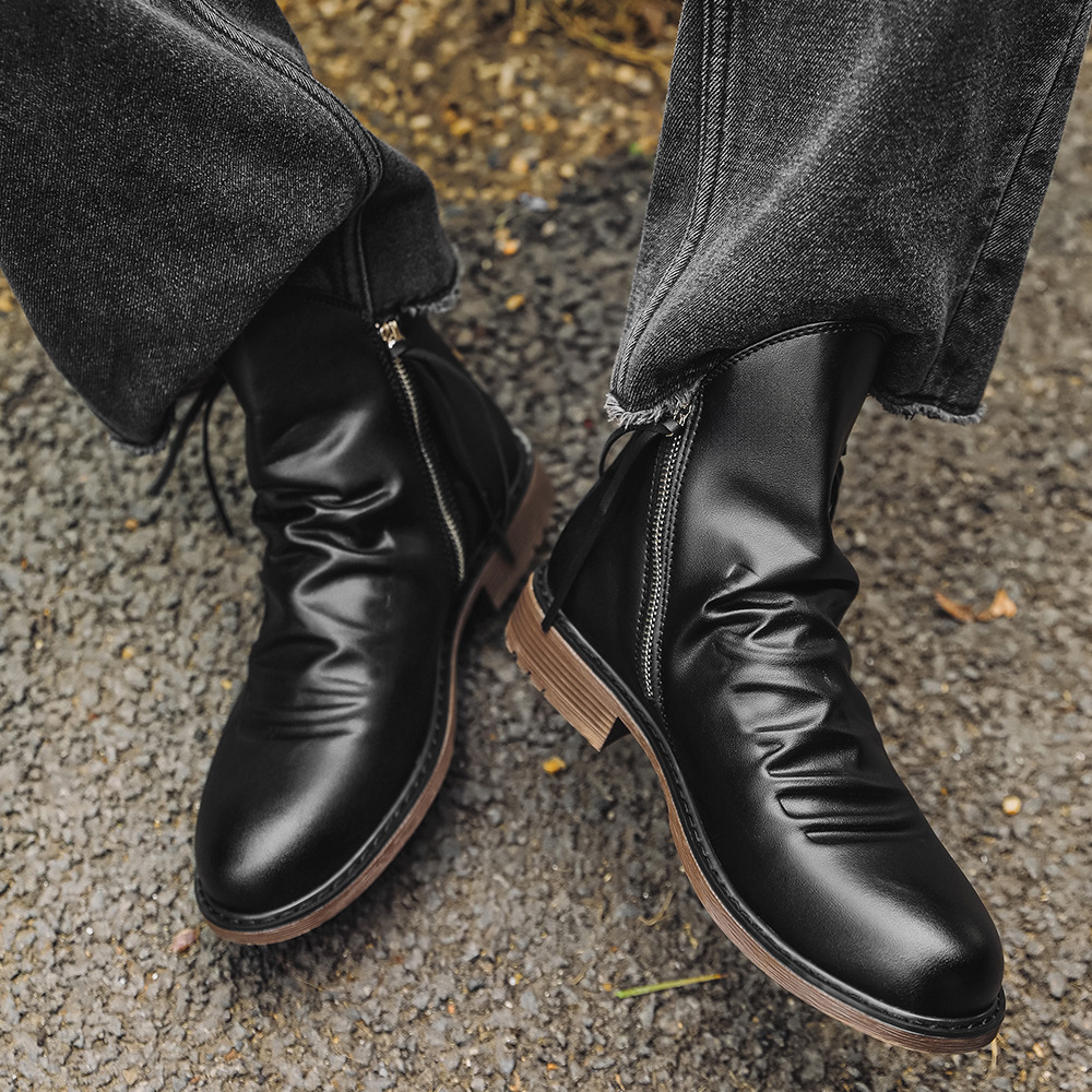 Botas Masculinas de Couro Genu - Street Fashion Plus Size avaliação e preço