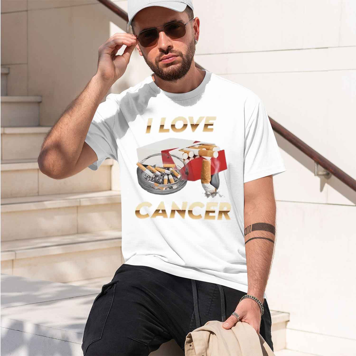 Camiseta 'Eu Amo Câncer' Femin - Street Fashion China Models avaliação e preço