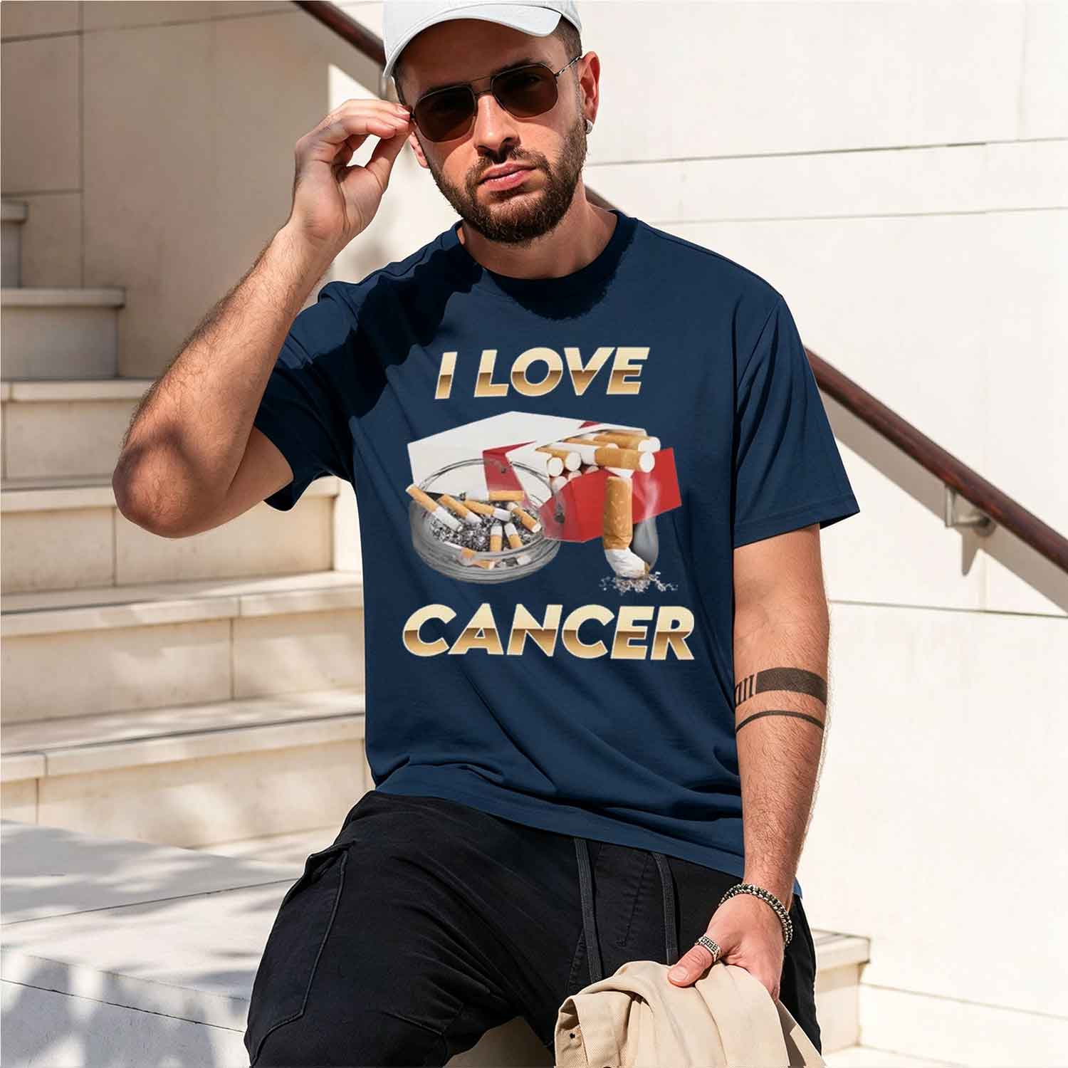 Camiseta 'Eu Amo Câncer' Femin - Street Fashion China Models avaliação e preço