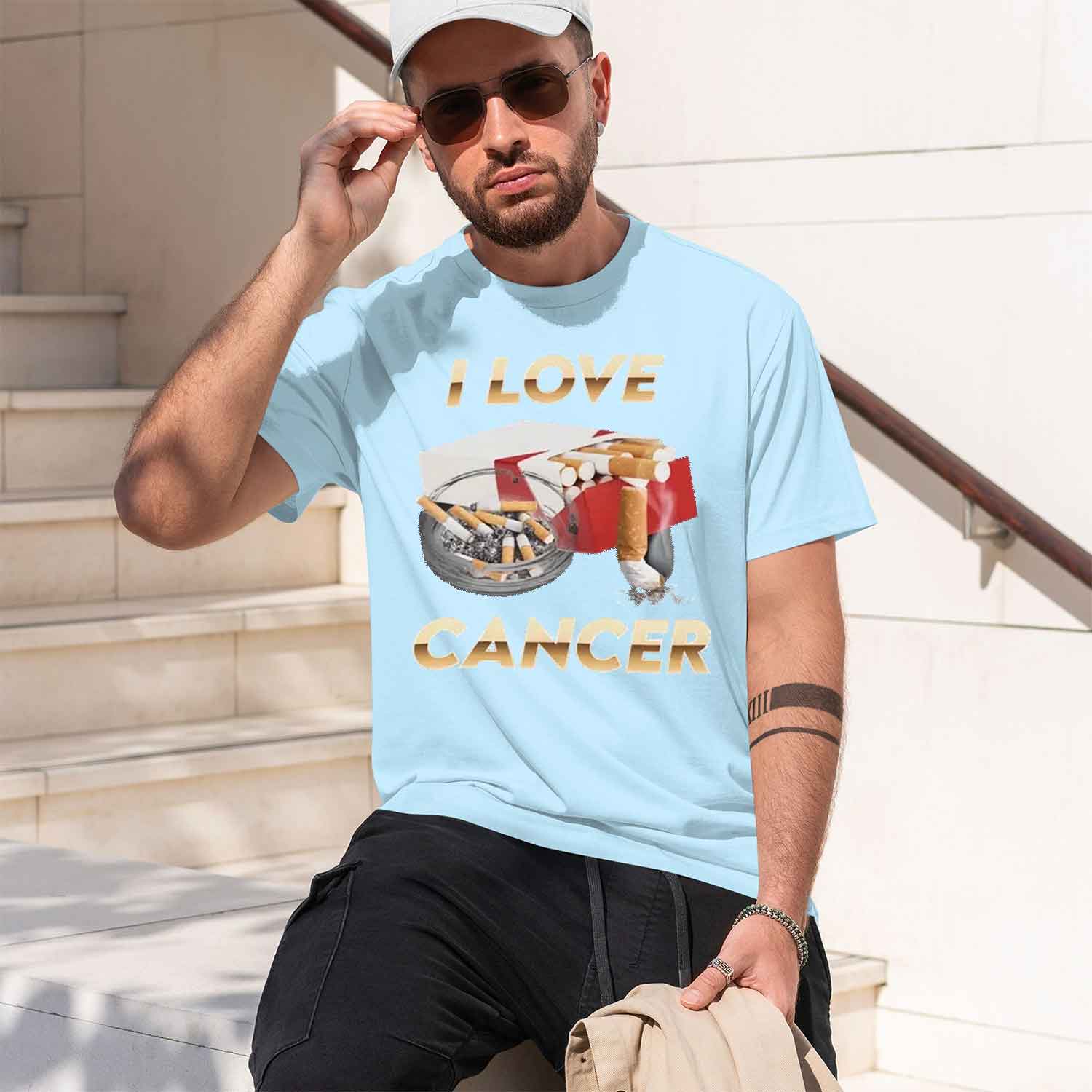Camiseta 'Eu Amo Câncer' Femin - Street Fashion China Models avaliação e preço