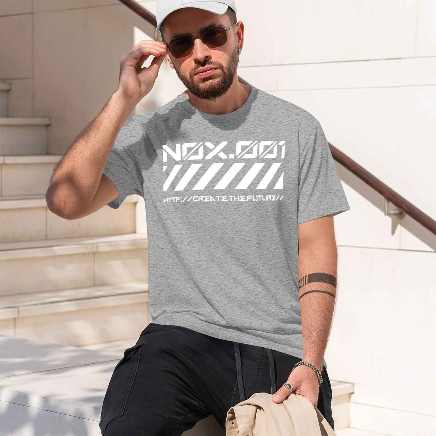 NOX001 T-Shirt Masculina de Ma - Street Fashion China Models avaliação e preço