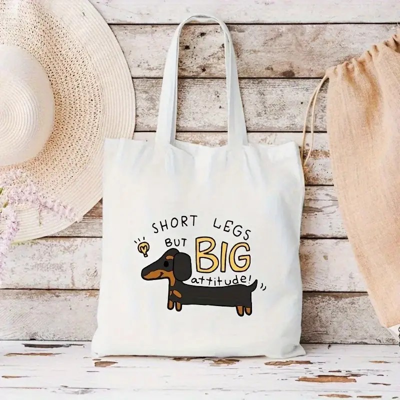 Bonito dachshund engraçado bol - Tote Bag Canvas Print avaliação e preço
