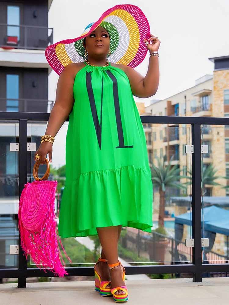 Vestido Casual de Verão para M - Street Fashion Plus Size avaliação e preço