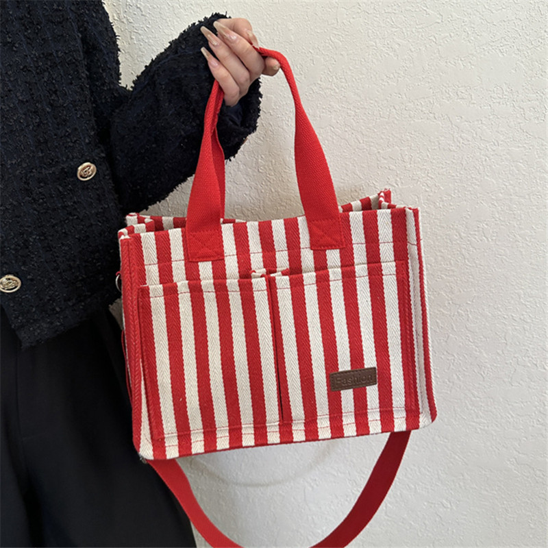 Bolsa crossbody de lona listra - Tote Bag Canvas Print avaliação e preço