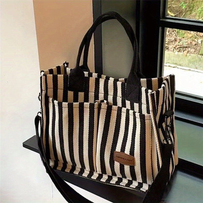 Bolsa crossbody de lona listra - Tote Bag Canvas Print avaliação e preço