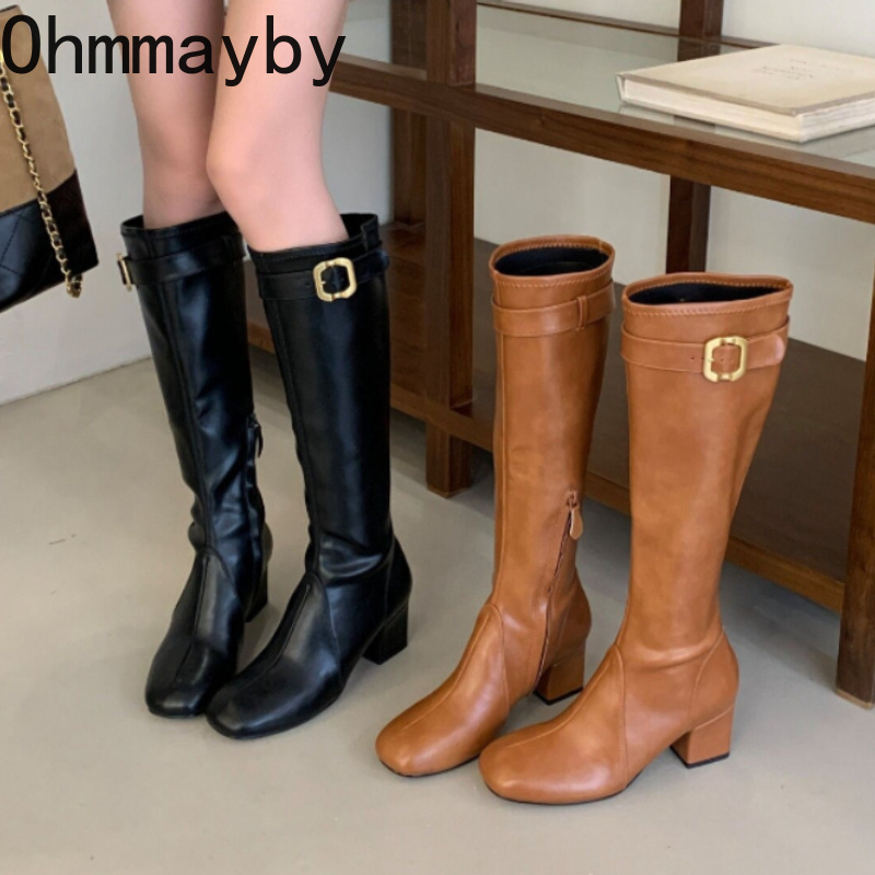 Botas Femininas Retrô de Cano  - Street Fashion Rome avaliação e preço