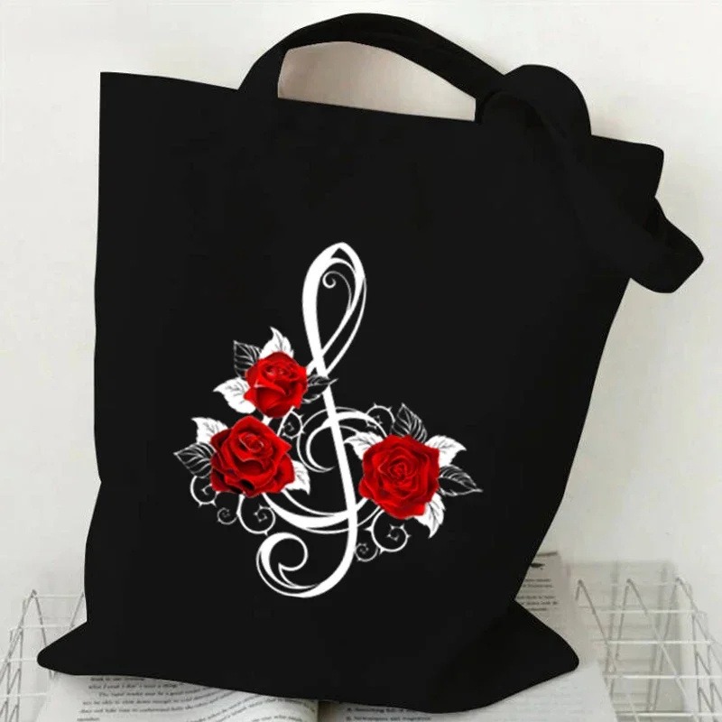 Nota de música batimento cardí - Tote Bag Canvas Print avaliação e preço
