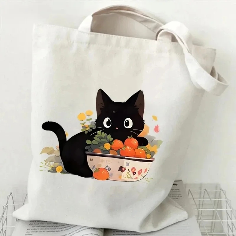 Gato e livro bolsa de lona sen - Tote Bag Canvas Print avaliação e preço
