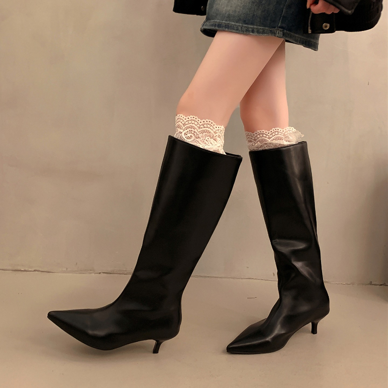 Botas Altas de Salto Fino para - Street Fashion Rome avaliação e preço