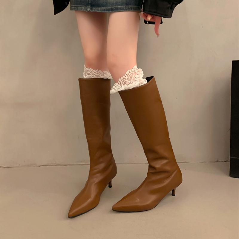 Botas Altas de Salto Fino para - Street Fashion Rome avaliação e preço